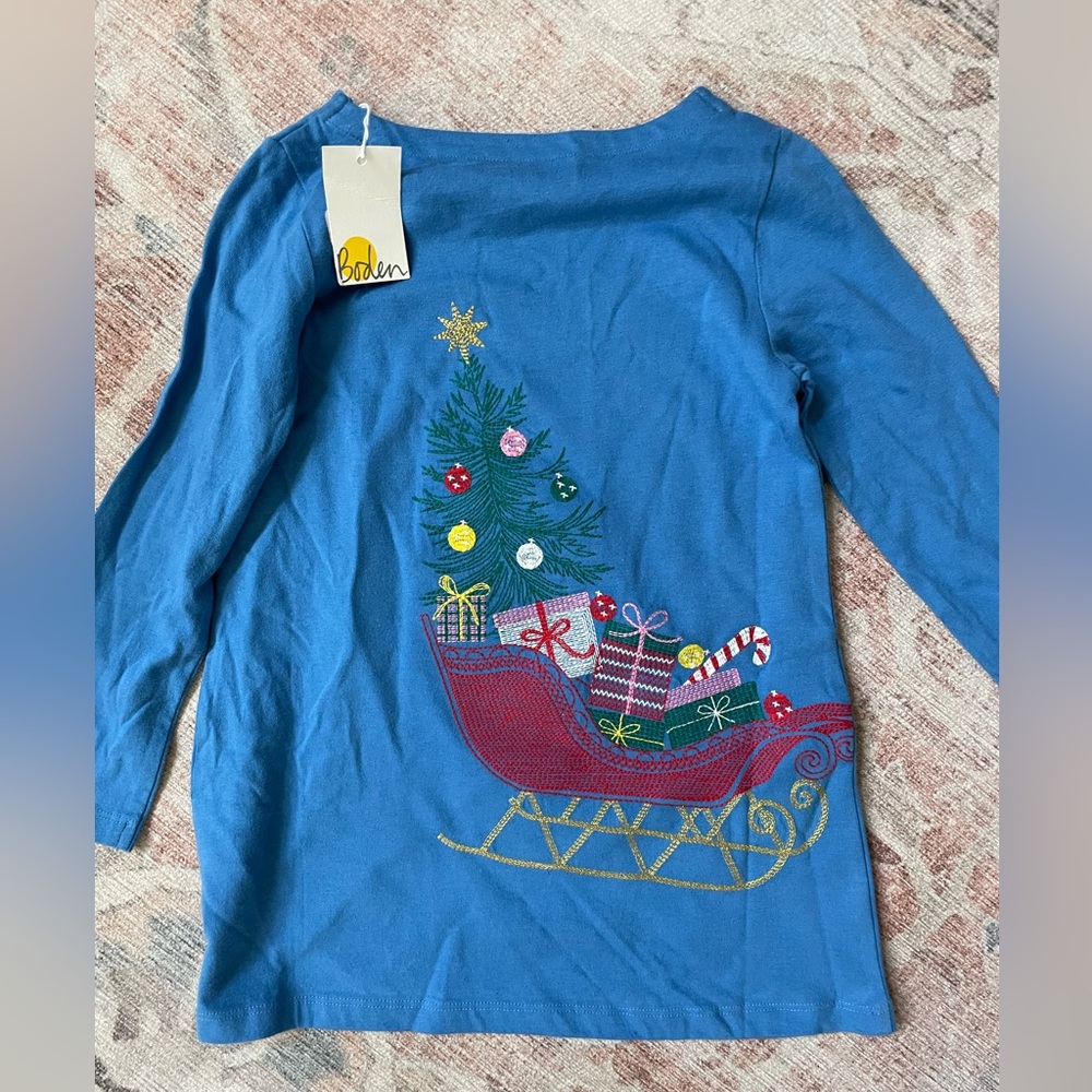Mini Biden super stitch reindeer Christmas tunic dress